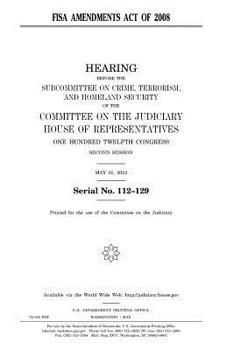 Paperback Fisa Amendments Act of 2008 Book
