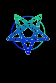 Notizbuch: Gothic Donut Pentagramm Satan Lustiges Geschenk 120 Seiten, 6X9 (Ca. A5), Karomuster