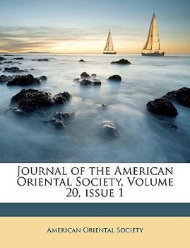 Paperback Journal of the American Oriental Society, Volume 20, Issue 1 Book