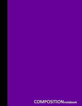 Composition Notebook: 100 Pages, 8.5 x 11 inches, Wide Ruled Notebook, Purple cover