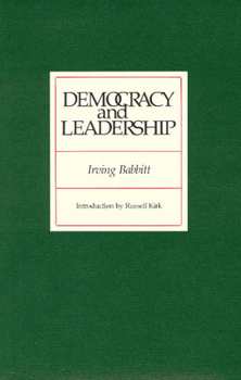 Hardcover Democracy and Leadership Book