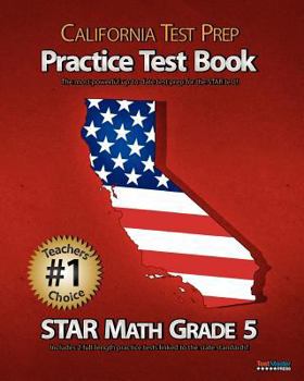 Paperback California Test Prep Practice Test Book Star Math Grade 5 Book