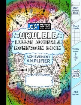 Paperback Ukulele Lesson Journal and Homework Book (Tie Dye) Book