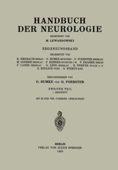 Paperback Handbuch Der Neurologie: Ergänzungsband Zweiter Teil 1. Abschnitt [German] Book