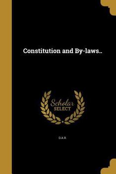 Paperback Constitution and By-laws.. Book