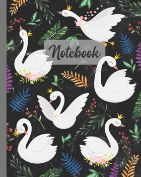 Paperback Notebook: Swan - Bird Animals Diary / Notes / Track / Log / Journal, Book Gifts For Women Men Kids Teens Girls Boys Friends 8x10 Book