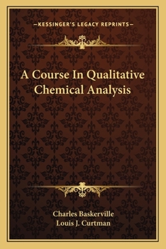 Paperback A Course In Qualitative Chemical Analysis Book