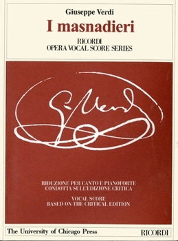 Paperback I Masnadieri: Melodramma Tragico in Four Parts by Andrea Maffei. the Piano-Vocal Score Book