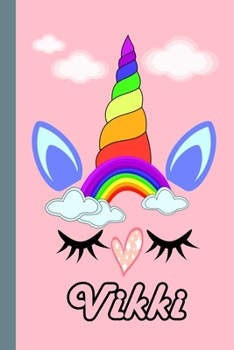Vikki : Personalized Unicorn Sketchbook for Girls with Pink Name: Vikki: Personalized Unicorn Sketchbook for Girls with Pink Name Doodle, Sketch, Create!