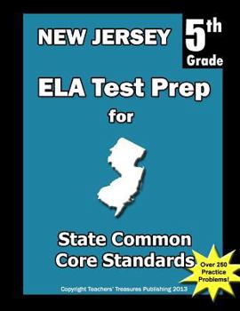 Paperback New Jersey 5th Grade ELA Test Prep: Common Core Learning Standards Book