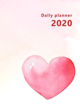 Daily Planner 2020: Large, 1 day per page. Daily Schedule, Goals, To-Dos, Assignments and Tasks. Includes Gratitude section, Meal planner, Mood and ... red, pink, modern design. Soft matte cover).