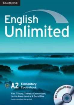 Hardcover English Unlimited Elementary Coursebook with E-Portfolio Book