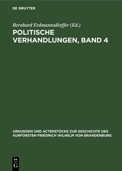 Hardcover Politische Verhandlungen, Band 4 [German] Book