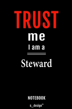 Notebook for Stewards / Steward: awesome handy Note Book [120 blank lined ruled pages]