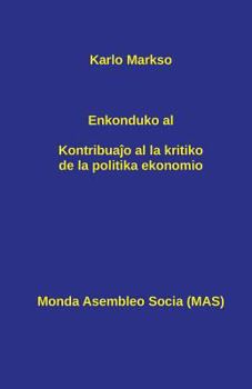 Paperback Enkonduko al Kontribua&#309;o al la kritiko de la politika ekonomio [Esperanto] Book