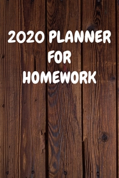 2020 Planner for Homework: Cool Wood Themed Daily Weekly Monthly 2020 - 2021 Planner / Organizer / Diary - Christmas Gift