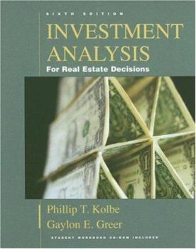 Hardcover Investment Analysis for Real Estate Decisions [With CDROM] Book