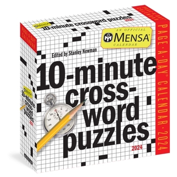 Calendar Mensa(r) 10-Minute Crossword Puzzles Page-A-Day Calendar 2024 Book