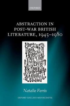 Hardcover Abstraction in Post-War British Literature 1945-1980 Book