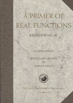 Hardcover A Primer of Real Functions Book