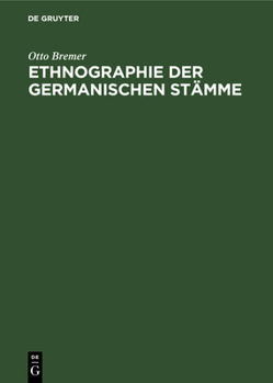 Hardcover Ethnographie Der Germanischen Stämme [German] Book