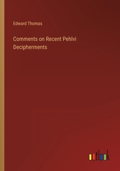 Paperback Comments on Recent Pehlvi Decipherments Book