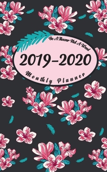 F4 Monthly Planner Blooming Flowers: Two Year - Monthly Calendar Planner 5 x 8’’ | 24 Months For Academic Agenda Schedule Organizer