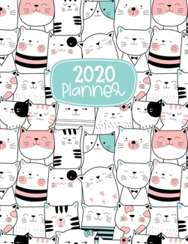 2020 Planner: Kawaii Kitty Cat 12 Month Calendar and Organizer Notebook (January 2020 - December 2020)