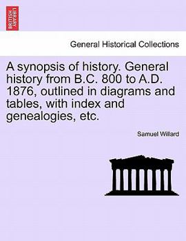 Paperback A Synopsis of History. General History from B.C. 800 to A.D. 1876, Outlined in Diagrams and Tables, with Index and Genealogies, Etc. Book