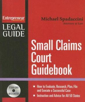 Paperback Small Claims Court Guidebook [With CDROM] Book