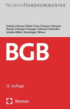 Hardcover Burgerliches Gesetzbuch: Handkommentar [German] Book