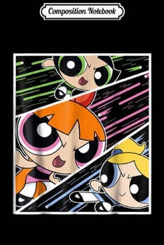 Paperback Composition Notebook: CN Powerpuff Girls The Trio Panel Light Show Graphic Journal/Notebook Blank Lined Ruled 6x9 100 Pages Book