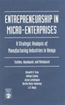 Paperback Entrepreneurship in Micro-Enterprises: A Strategic Analysis of Manufacturing Industries in Kenya: Textiles, Woodwork, and Metalwork Book