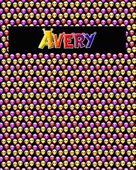 Paperback 120 Page Handwriting Practice Book with Colorful Alien Cover Avery: Primary Grades Handwriting Book