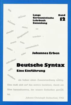 Paperback Deutsche Syntax: Einfuehrung [German] Book