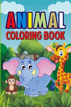 Paperback Animal Coloring Book: ages 3-8 Book
