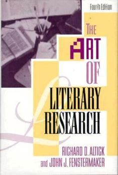 Hardcover The Art of Literary Research Book