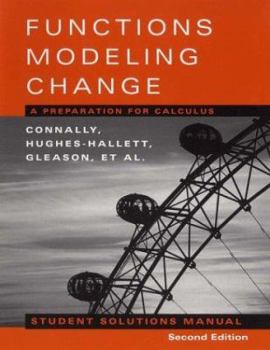 Paperback Student Solutions Manual to Accompany Functions Modeling Change, 2nd Edition Book