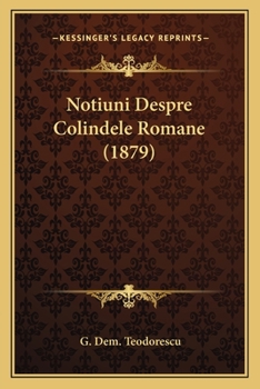 Paperback Notiuni Despre Colindele Romane (1879) [Romanian] Book