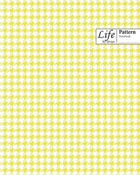 Checkered II Pattern Composition Notebook Wide Large 100 Sheet Yellow Cover