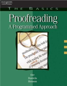 Paperback The Basics: Proofreading: A Programmed Approach Book