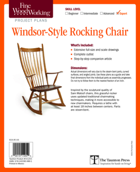 Misc. Supplies Fine Woodworking's Windsor-Style Rocking Chair Plan Book