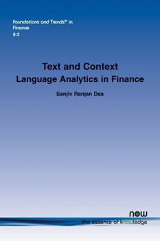 Paperback Text and Context: Language Analytics in Finance Book