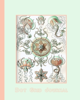 Dot grid journal: Ernst Haekel's Kunstformen der Natur - Artform of nature (1904) geometric shapes and natural forms cover art for the vintage ... -  Delicate forms in pale green and peach