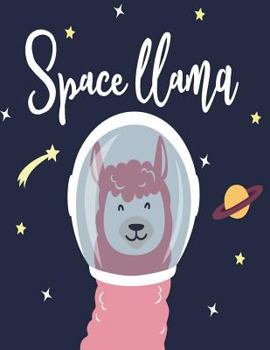 Space llama: Space llama on dark blue cover and Dot Graph Line Sketch pages, Extra large (8.5 x 11) inches, 110 pages, White paper,