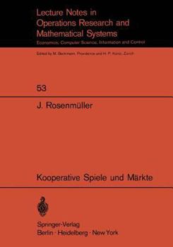 Paperback Kooperative Spiele Und Märkte [German] Book