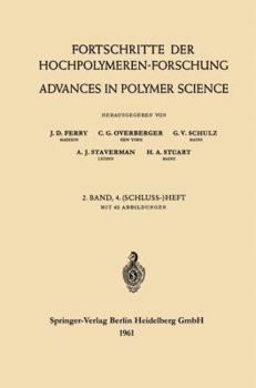 Paperback Advances in Polymer Science / Fortschritte Der Hochpolymeren-Forschung [German] Book