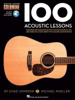 Paperback 100 Acoustic Lessons Book/Online Audio Book