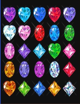 Paperback Gemstones Of The World Journal: Gem Crystal Journal 8.5 x 11 Ruled Blank Journal Diary Composition Book Notebook - Gemstone Minerals Crystal Healing N Book