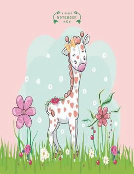 Notebook : Cute Giraffe on Pink Cover and Dot Graph Line Sketch Pages, Extra Large (8. 5 X 11) Inches, 110 Pages, White Paper, Sketch, Draw and Paint